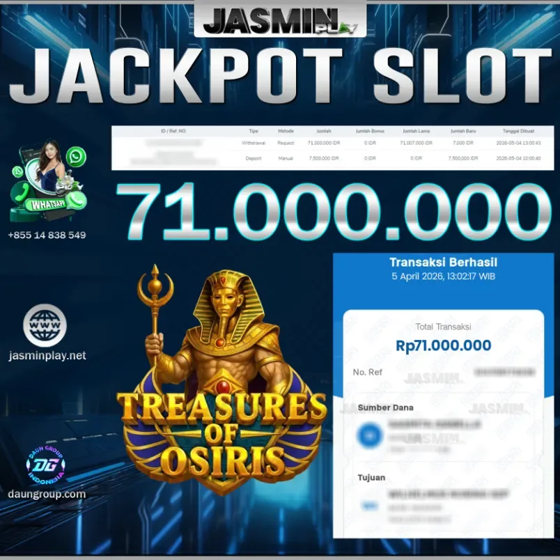 JACKPOT SLOT TREASURES OF OSIRIS