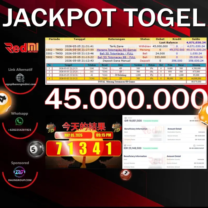 JACKPOT TOGEL TOTO MACAU 5D