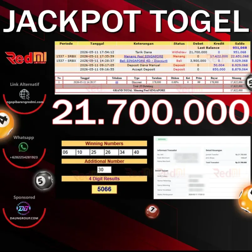 JACKPOT TOGEL SINGAPORE