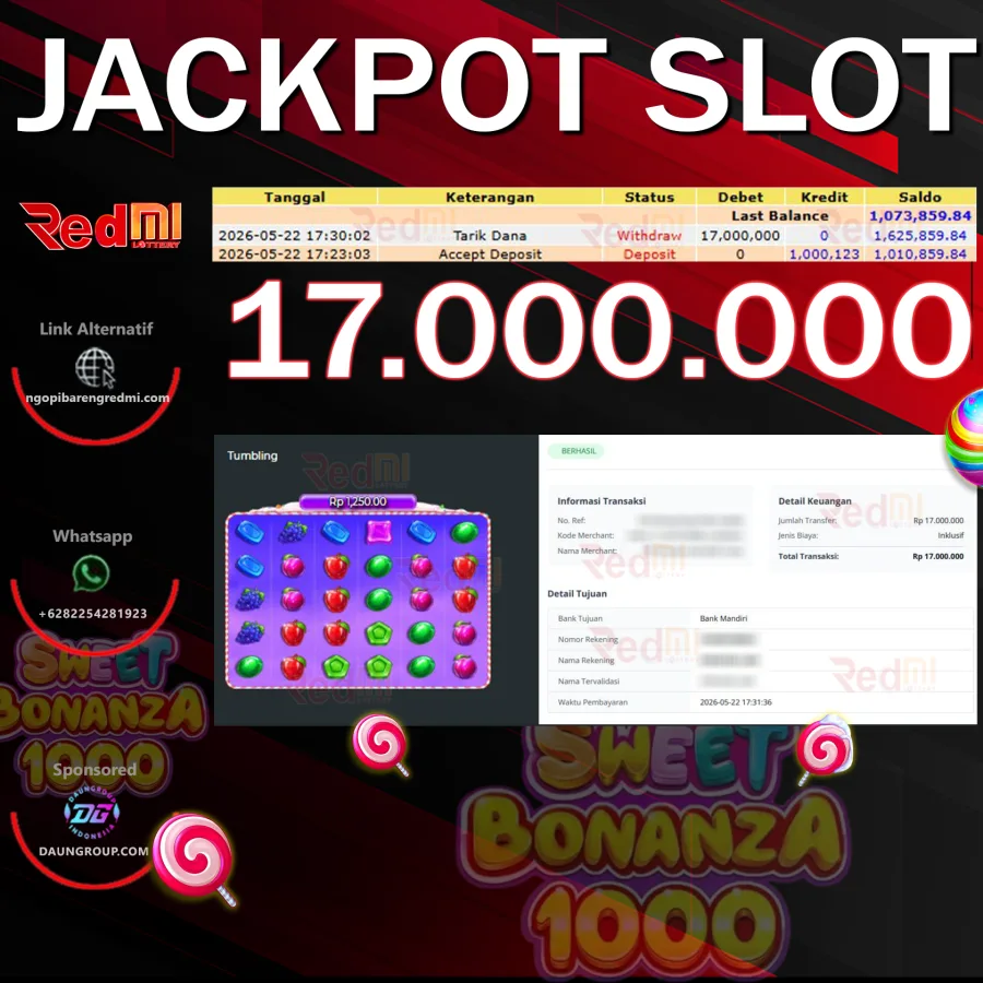JACKPOT SLOT SWEET BONANZA 1000