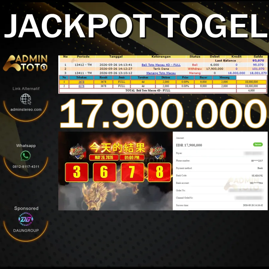 JACKPOT TOGEL TOTO MACAU