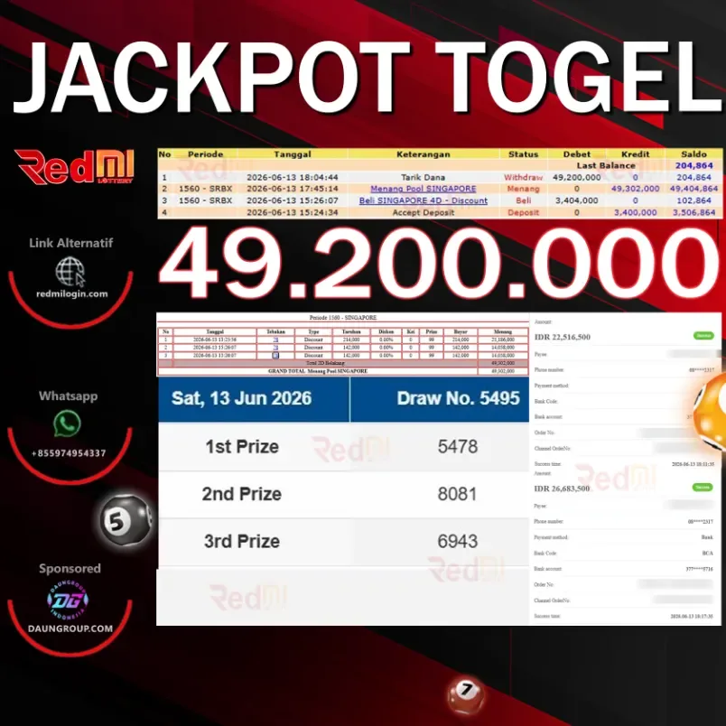 JACKPOT TOGEL SINGAPORE TOTO