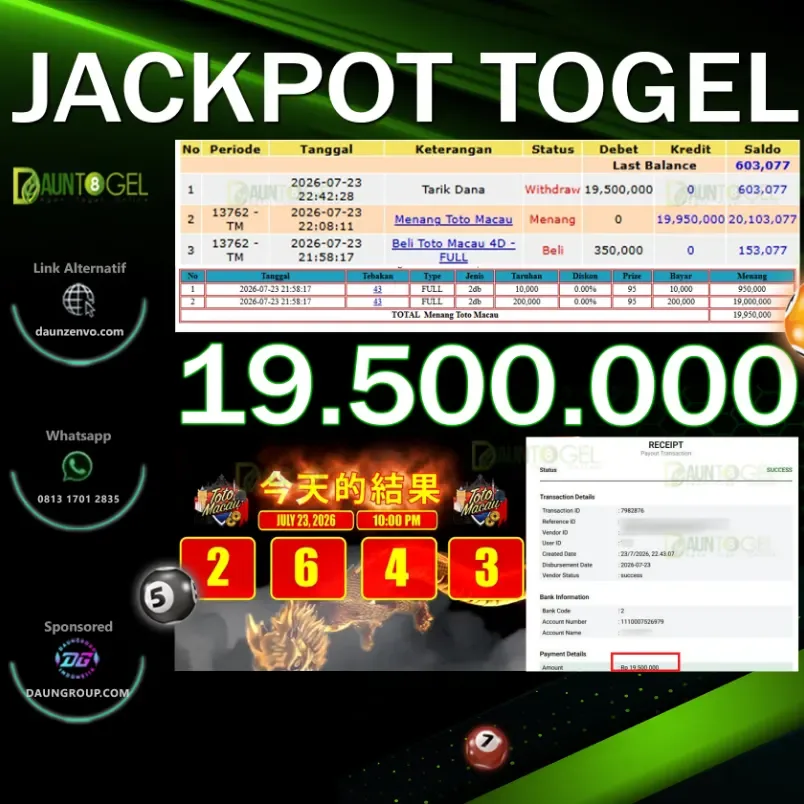 JACKPOT TOGEL TOTO MACAU