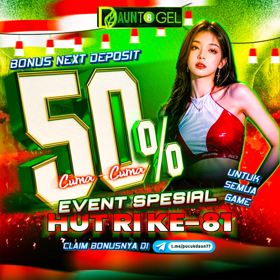 BONUS KEMERDEKAAN NEXT DEPOSIT 50%